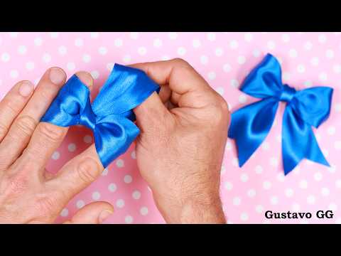 how to make simple easy bow/ ribbon hair bow tutorial / bow tutorial ribbon