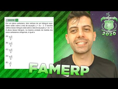 FAMERP 2020 - Q74 Mat - Em um plano cartesiano, dois vértices de um triângulo