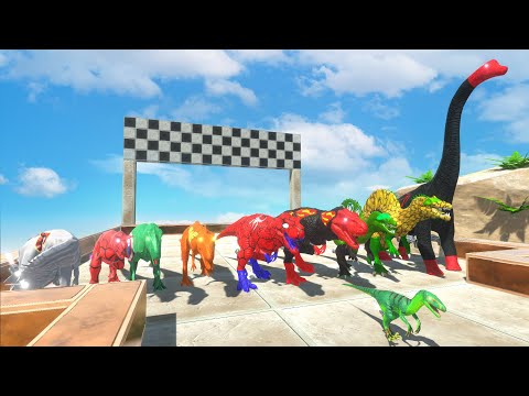 POWER UP SPEED RACE DINOSAURS SUPERHEROES - TO GET A COLOR PIG - Animal Revolt Battle Simulator