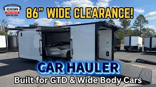 FINALLY! 86” Wheel Well Clearance: The Ultimate Custom Race Trailer for Wide-Body Cars