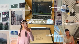SCHOOLGIRL DIARIES STUDY VLOG 💌 prep for midterms, productive library sessions, room decor