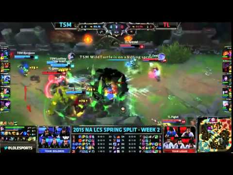 TSM (Bjergsen Lissandra) VS Liquid (Piglet Caitlyn) Highlights - 2015 NA LCS Spring W2D2