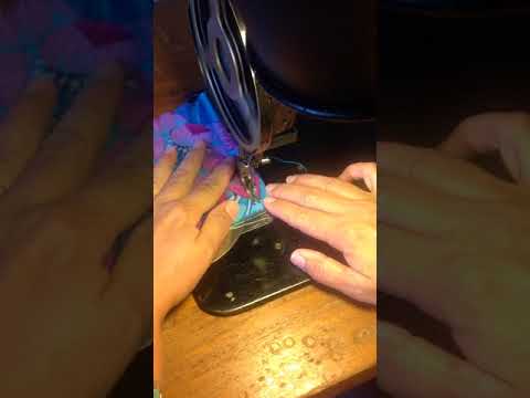 Quick method to lock seams on a sewing machine with no reverse.