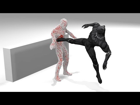 Atomic Ragdolls - Black Panther [Molecular Simulation]