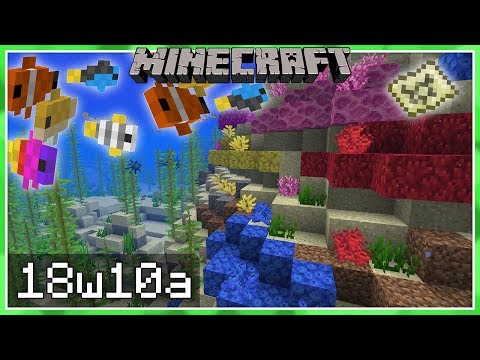 Treasure Chests, Tropical Fish, and More! | 18w10a Minecraft 1.13 Snapshot Overview - Update Aquatic