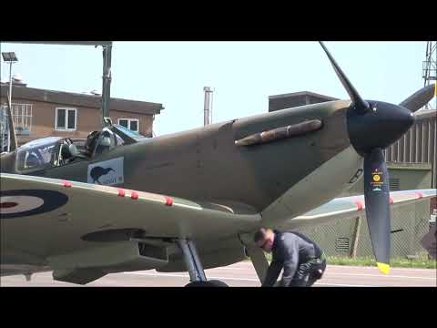 BBMF Lancaster & Spitfire at RAF Coningsby, 14th May 2022