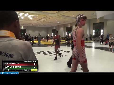 98 Lbs 3rd Place Match - Tristan Burton, FL Vs Kara-Lynn Dover, GA 40ee