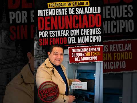 INTENDENTE DE SALADILLO SAN LUIS DAVID BECERRA   PAGO CON CHEQUES DEL MUNICIPIO SIN FONDO UNA DEUDA