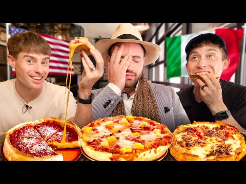 Italian Chef reviews Chicago Deep Dish Pizza!