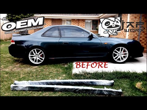 HONDA PRELUDE JDM OEM SIDE SKIRTS INSTALL