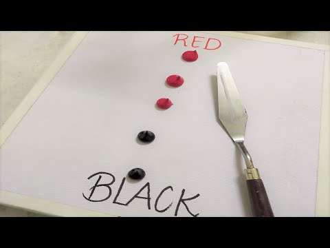 Red and Black Scenery | Acrylic Painting | Easy Painting for Beginners #33 | HappilyArtistic