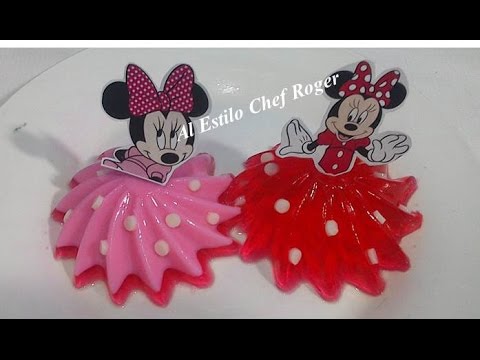 GELATINA DE MINNIE MOUSE, Receta # 326, Gelavestidos 1