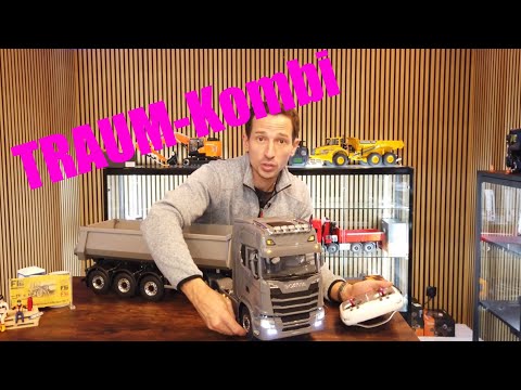 6x6 tractor with hydraulic dump trailer, tractor unit model truck remote controlled