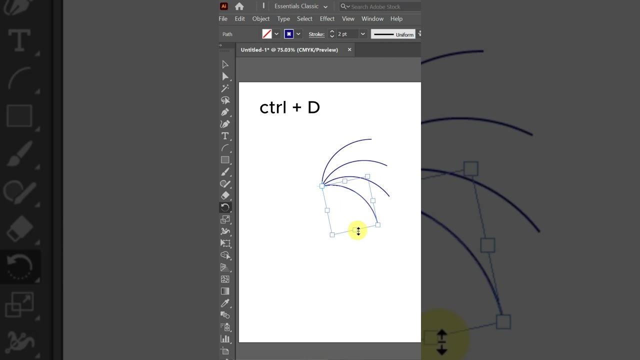 Hypnotic Spiral Art with Arc & Rotate Tool 🌪️🎨 #illustrator  #shorts #trending #viral #popular #art