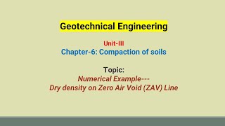 Numerical Example---Dry density on Zero Air Void (ZAV) Line