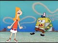 Candace Flynn Trying To Take The Pizza From SpongeBob