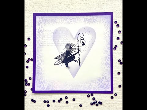 Lavinia Stamps Seren and her Magic with Sweet Poppy Stencils Slim Heart