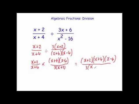 Dividing algebraic fractions | Corbettmaths