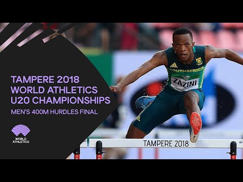 Men's 400m Hurdles Final - World Athletics U20 Championships Tampere 2018