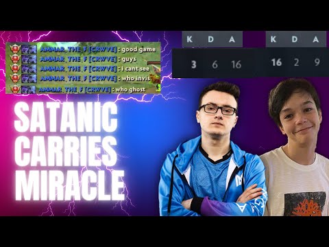 SATANIC (15 year old prodigy kid) carrying MIRACLE in VERY HIGH RANK GAME!!