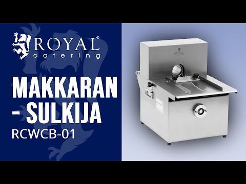 video - Makkaransulkija - käsikäyttöinen - ruostumatonta terästä - sis. 3 rullaa makkaralankaa - Royal Catering