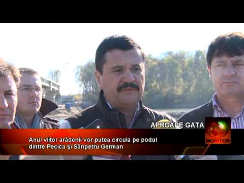 Anul viitor arădenii vor putea circula pe podul dintre Pecica şi Sânpetru German