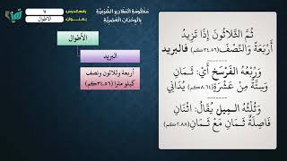 07 شرح منظومة المقادير الشرعية بالوحدات العصرية - عامر بهجت (البريد والفرسخ والميل) image