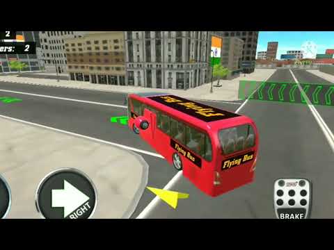Flying Bus Driving 3D - Real Air Coach Driver Simulator - Android GamePlay