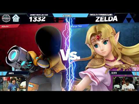 Gwinnett Brawl July 2019 - Aikota(Mii Gunner/Ness) VS FlyTy(Zelda) - W. Round 4
