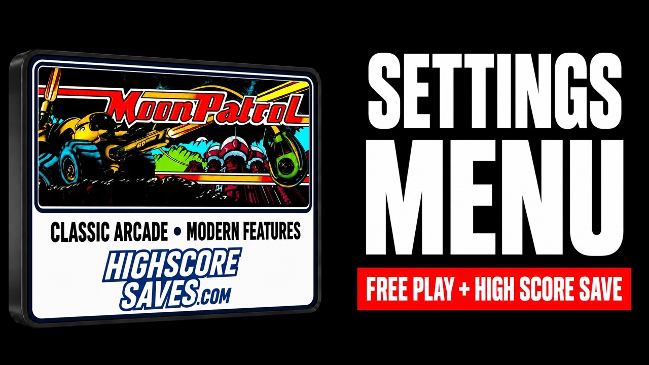 Moon Patrol settings menu video guide