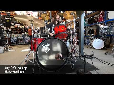 SJC Custom Josh Dun Torch Acrylic 3-pc Drum Kit in Red