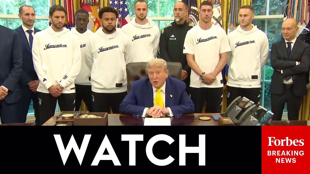 WATCH: President Trump Hosts Juventus Team In The Oval Office, Takes Reporters’ Questions