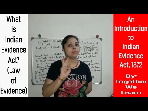 Indian Evidence Act 1872 || An Introduction || in Hindi || Part 1 Video