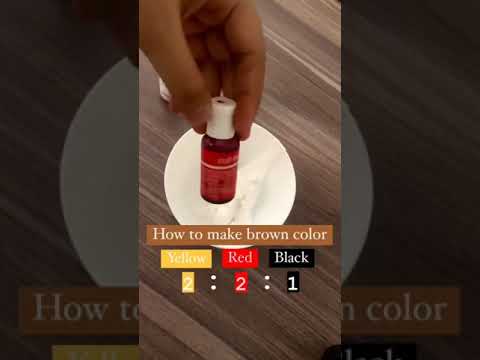 Color Combination| How to Make Brown Color | By using Bakehaven Gel Color