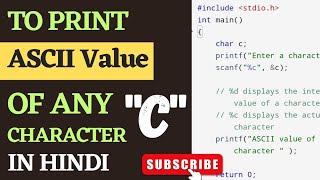 Download the video "C Program To Print ASCII Value Of Any Character."
