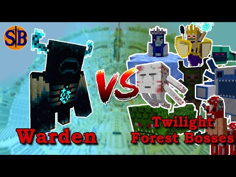Warden(wild backport) vs Twilight Forest Bosses | Minecraft Mob Battle