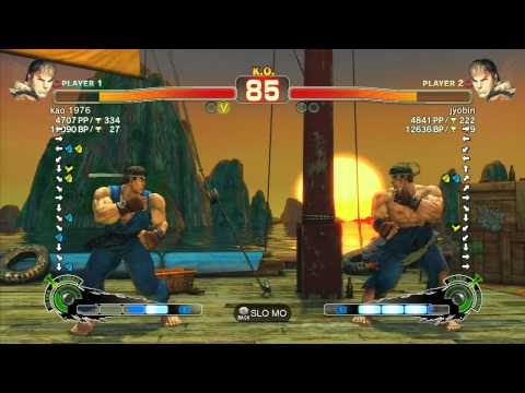 SSF4 AE 2012: kao 1976 (Ryu) vs jyobin (Ryu) - Xbox Live Ranked Match