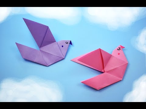 HOW TO MAKE ORIGAMI BIRD (Easy Origami) - YouTube