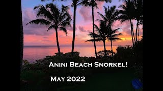 Kauai HI Anini Beach Snorkel