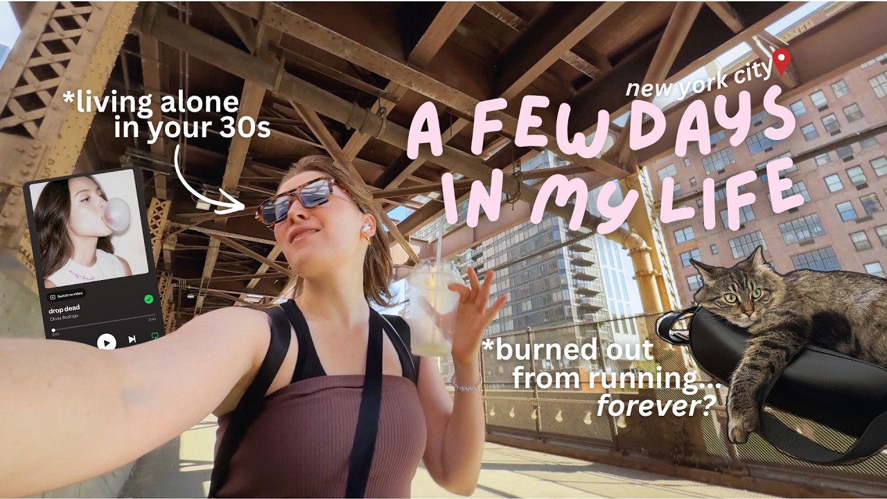 (Real) life alone in NYC 🌸 exploring the city, running reflections & college presentations