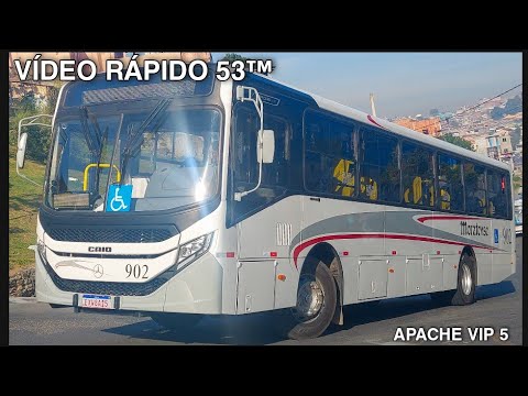 Vídeo Rápido 53™ • Caio Apache Vip V / Mercedes Benz OF-1724 BlueTec 5 / Auto Ônibus Moratense 902