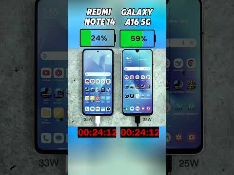 Redmi Note 14 vs Galaxy A16 5G: The Ultimate Charging Test!⚡ Who’s Faster? 🔋#shorts #viralvideo