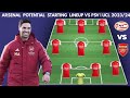 PSV EINDHOVEN VS ARSENAL | Arsenal potential starting lineup UEFA CHAMPIONS LEAGUE | 2023/2024