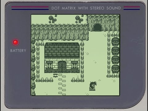 Gameboy C Development Project: Exploring Quinobo Village.