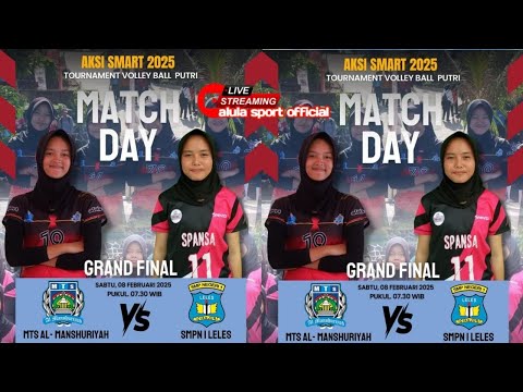 grand final voli putri aksi smart | mts alman vs mts smpn 1 leles