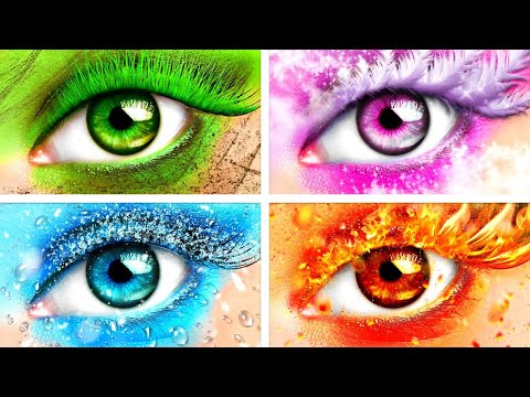 Four Elements in Real Life: Fire VS Water VS Air VS Earth Girl! We Build Secret Rooms for 4 Elements