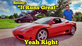 I Bought a Run & Drive Ferrari at Auction that was Secretly Mechanically Totaled