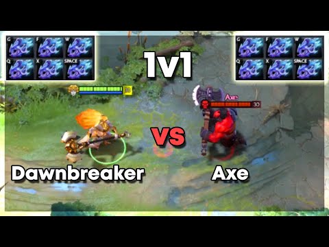 Dawnbreaker vs Axe with 6x Moonshard | Level 30 Dota 2 1v1 | Who Will Win?