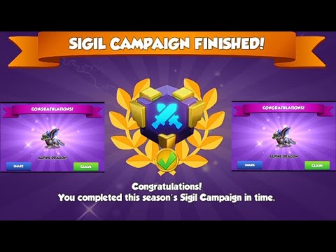 FINISHED SIGIL CAMPAIGN | HAVE YOU GOT ALPINE DRAGON | DRAGON MANIA LEGENDS