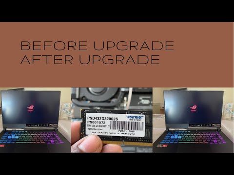 Asus Rog G15 Rx6800M boot up before and after RAM Upgrade
